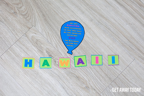 Surprise Hawaii Vacation Instructions and Letters